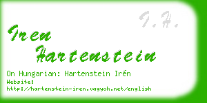 iren hartenstein business card